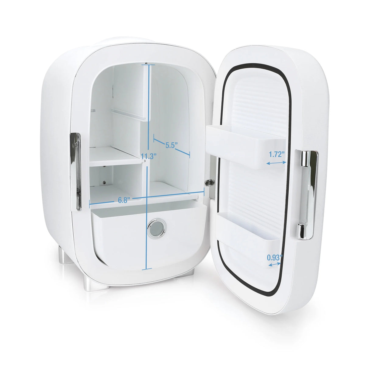 White 7L Mini Fridge with Mirror Door I17570