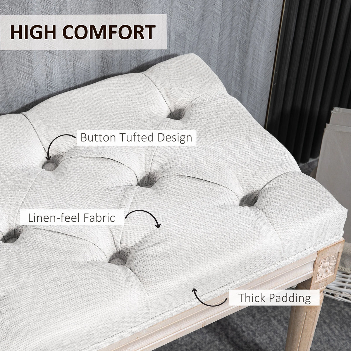 46" Upholstered Bed Bench O7024