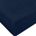 Navy Blue Twin Fitted Sheet, Deep Pocket 15 Inches, Microfiber Polyester G94314