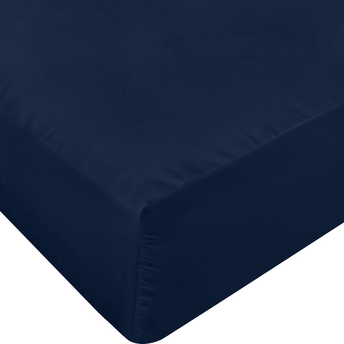 Navy Blue Twin Fitted Sheet, Deep Pocket 15 Inches, Microfiber Polyester G94314