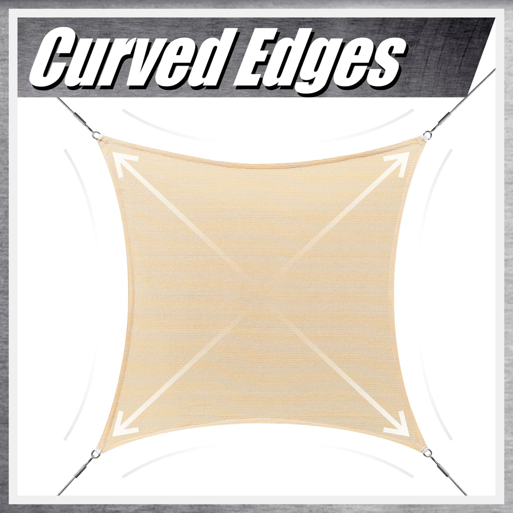 Red Square Sun Shade Sail Canopy Mesh Fabric 190 GSM P9027