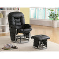 Black Glider and Ottoman N718