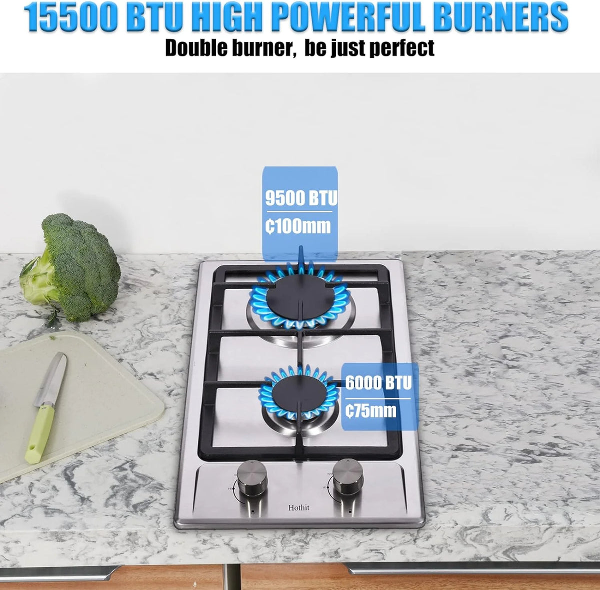 30" 5 Burner Built-in Stainless Steel Gas Cooktop S6347