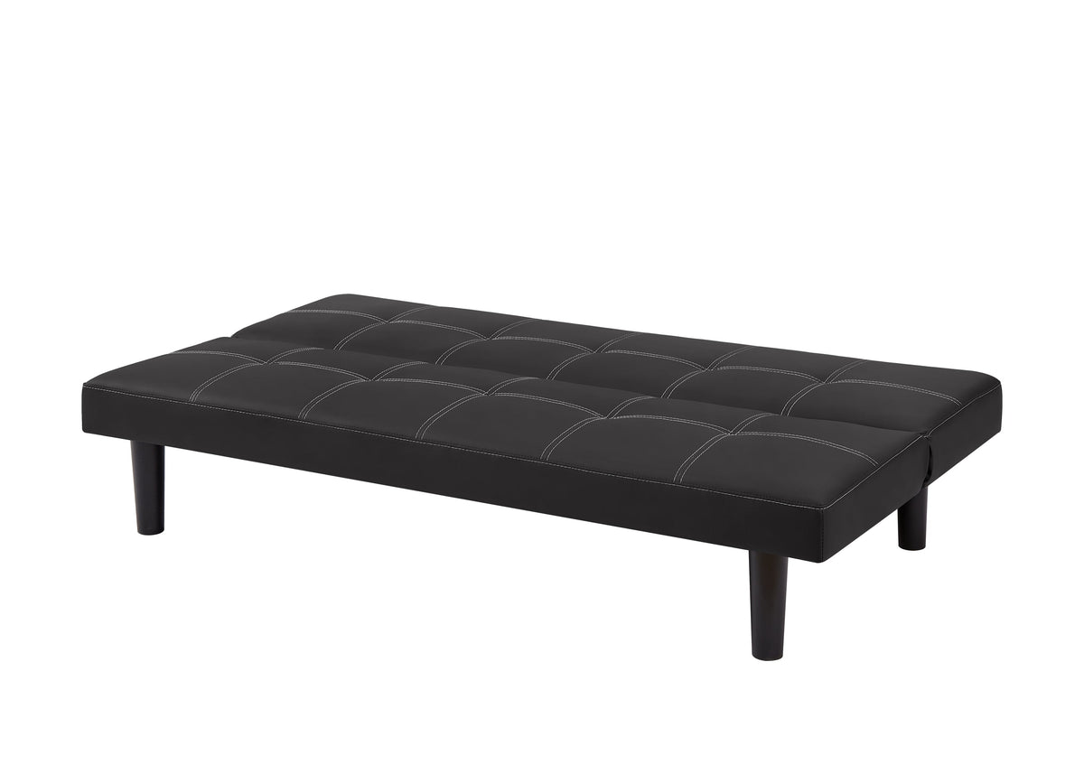 Black PU Convertible Sofa Bed M71558