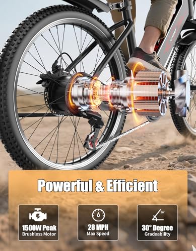 1500W 480Wh 26" 7-Speed Electric Mountain Bike S948086
