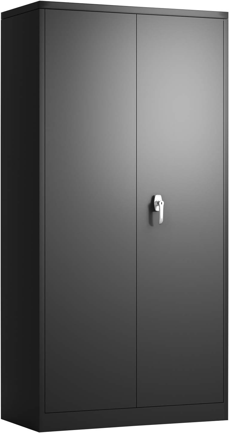 Metal Storage Cabinet with 2 Doors and 4 Adjustable Shelves L5741