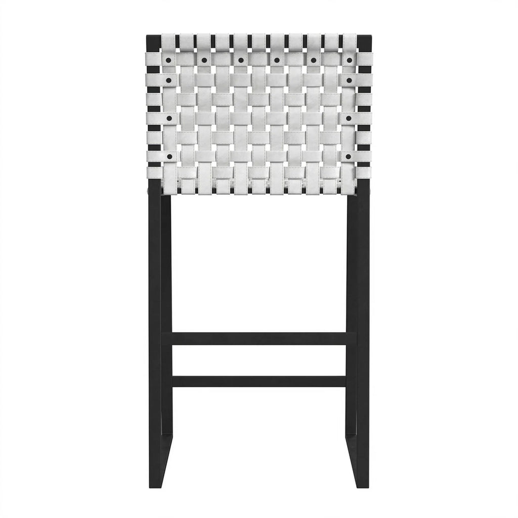 Woven Leather Counter Stool C215