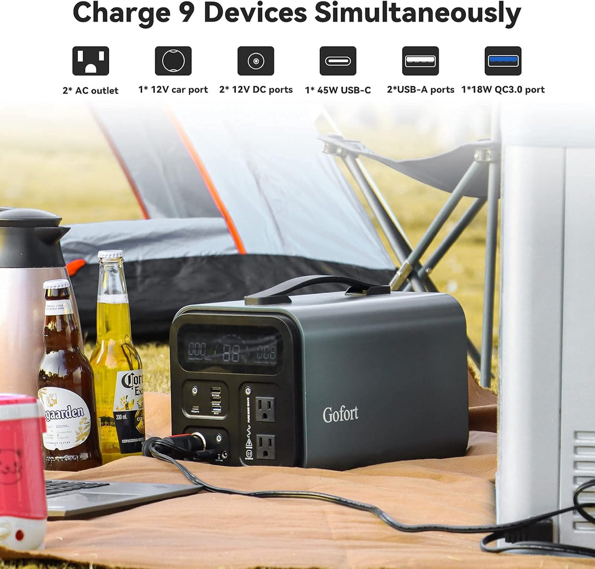 1100Wh Portable Power Station with 110V AC Outlets B454234