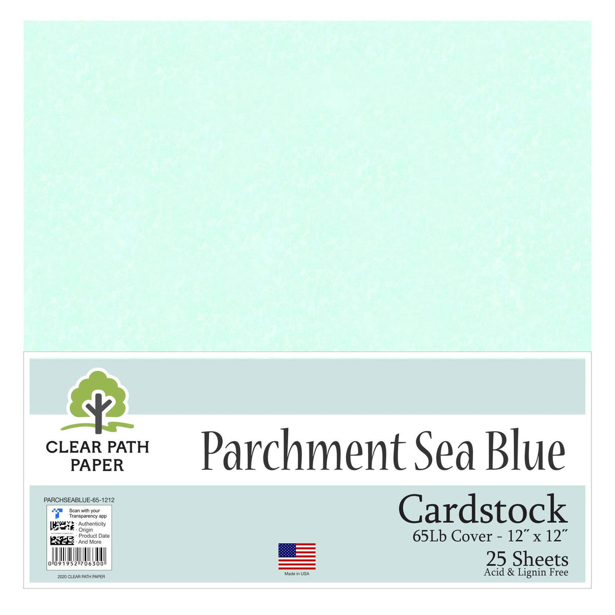 Sea Blue Cardstock 12 x 12 inch 65lb Cover 25 Sheets F76107