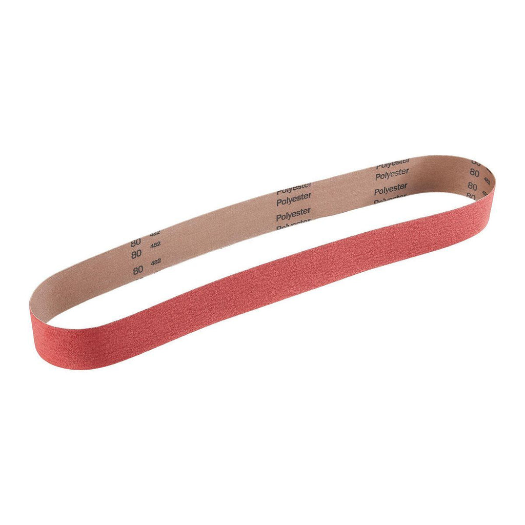 2 in. x 48 in. 80-Grit Ceramic Alumina Sanding Belts 2-Pack N12437