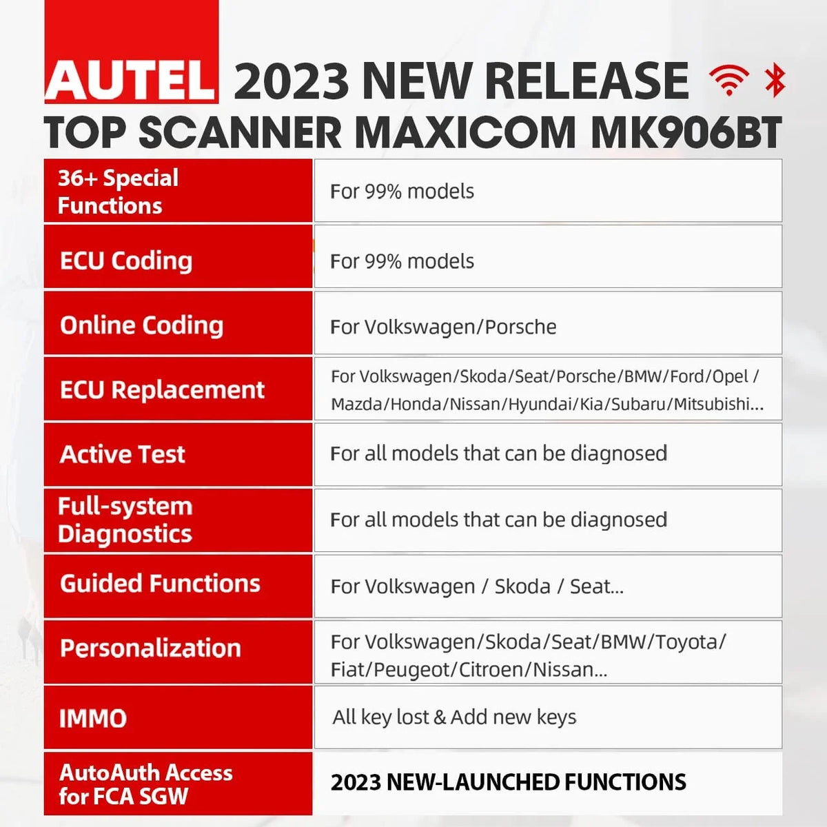 Autel MaxiCOM MK906BT Car Diagnostic Scan Tool O900592