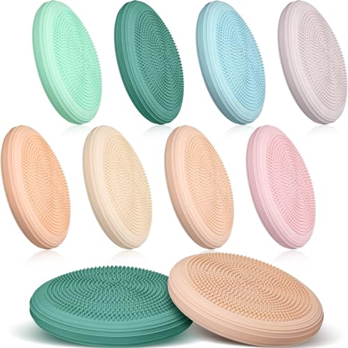 8 Pcs Inflated Wobble Cushion with Needle Pump J1973