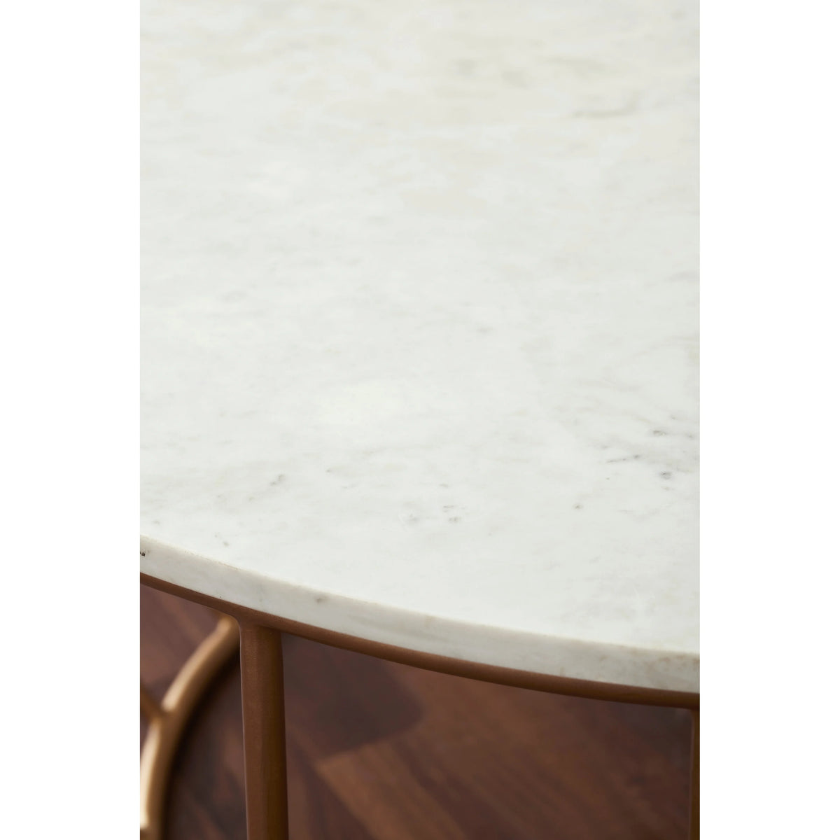 Modern Coffee Table with Real Marble Top and Gold Base R48523
