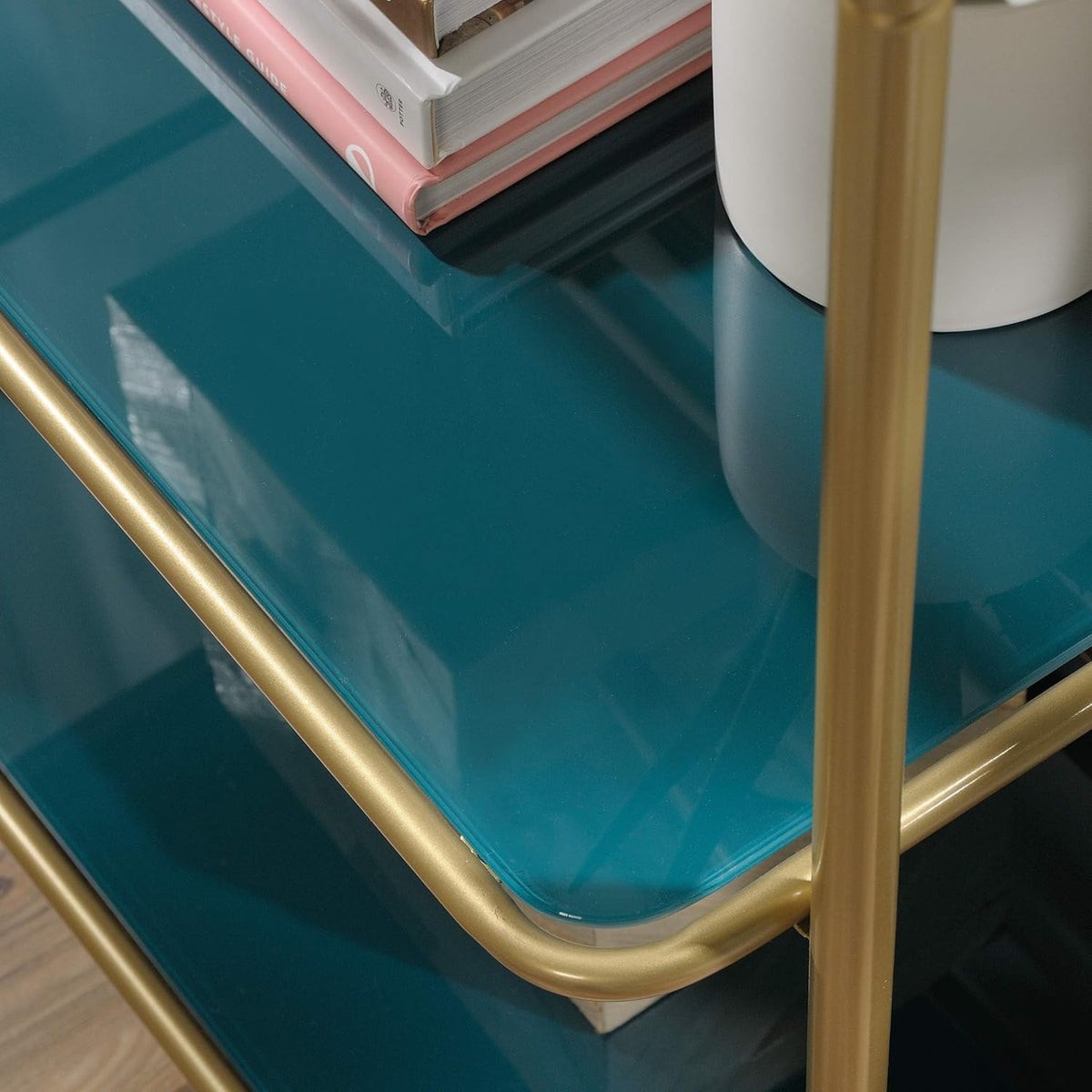 Bookcase, Satin Gold Finish R79641