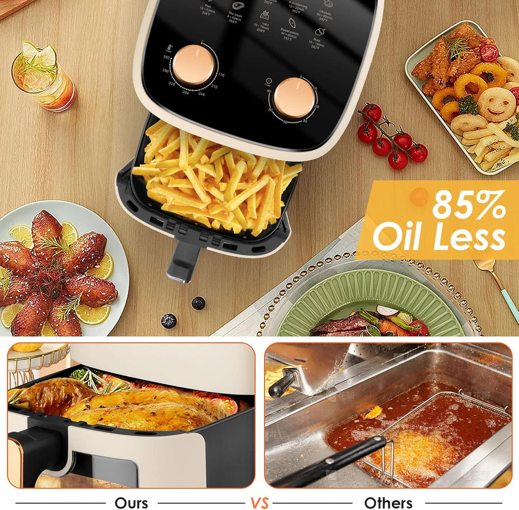 5.8Quart Air Fryer Oven with Viewing Window Non-stick Basket P3981