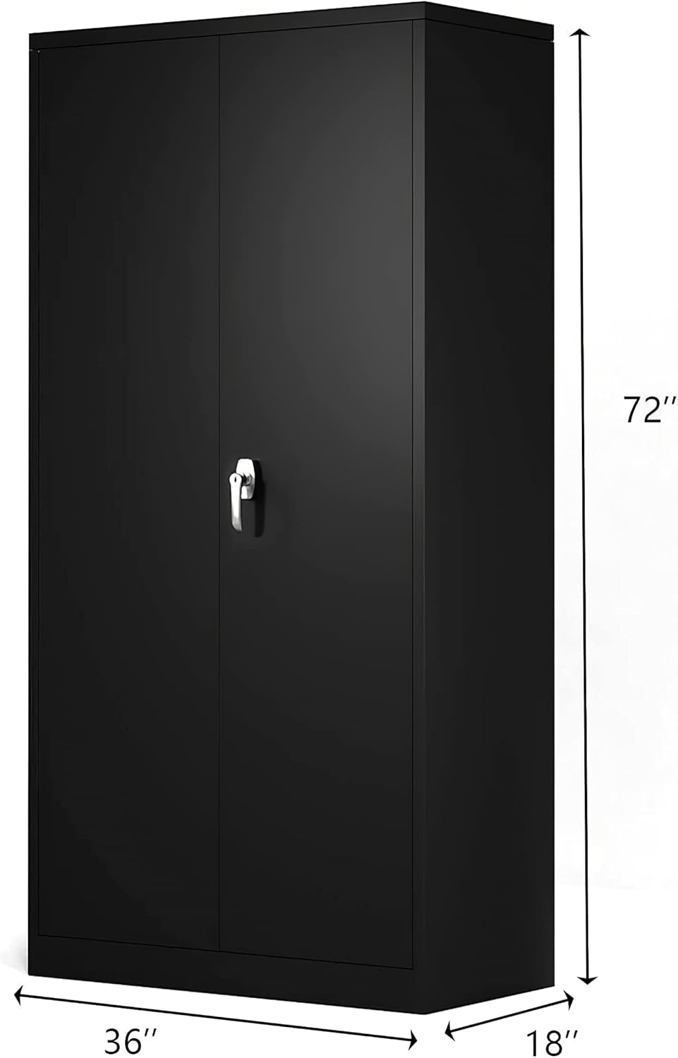 Metal Storage Cabinet with 2 Doors and 4 Adjustable Shelves L5741