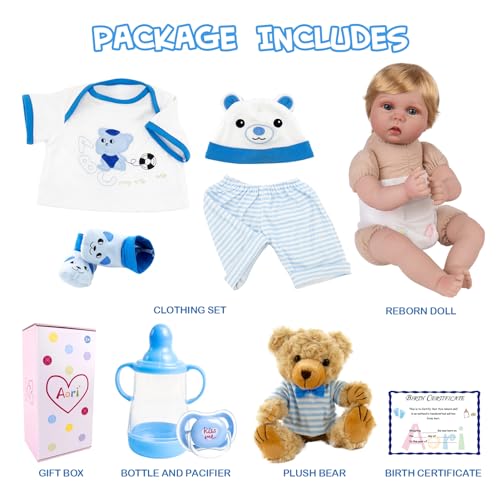 22 inch Lifelike Baby Doll with Feeding Accessories Doll Set L5292