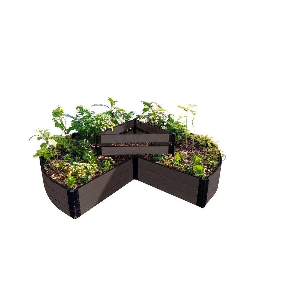 Weathered Wood 9 x 9 x 16.5 Circle Garden L431390