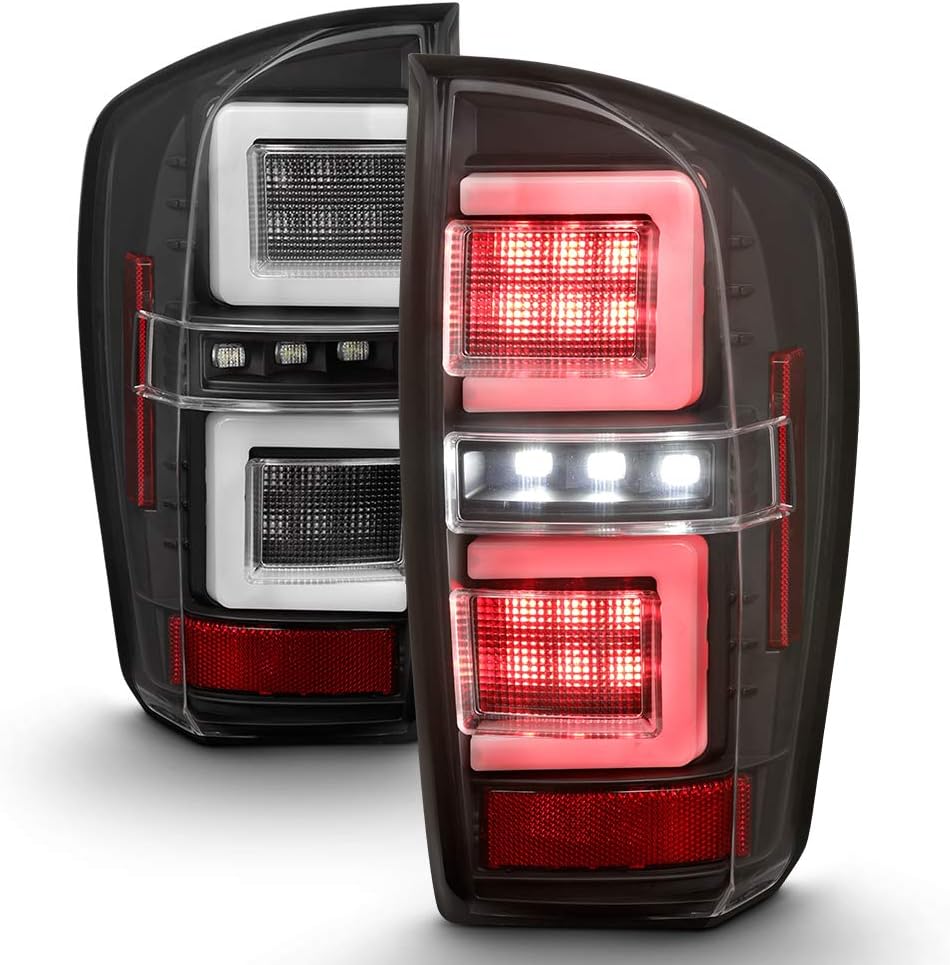 For 2016-2019 Toyota Tacoma Black Housing Full LED Tail Lights R98569