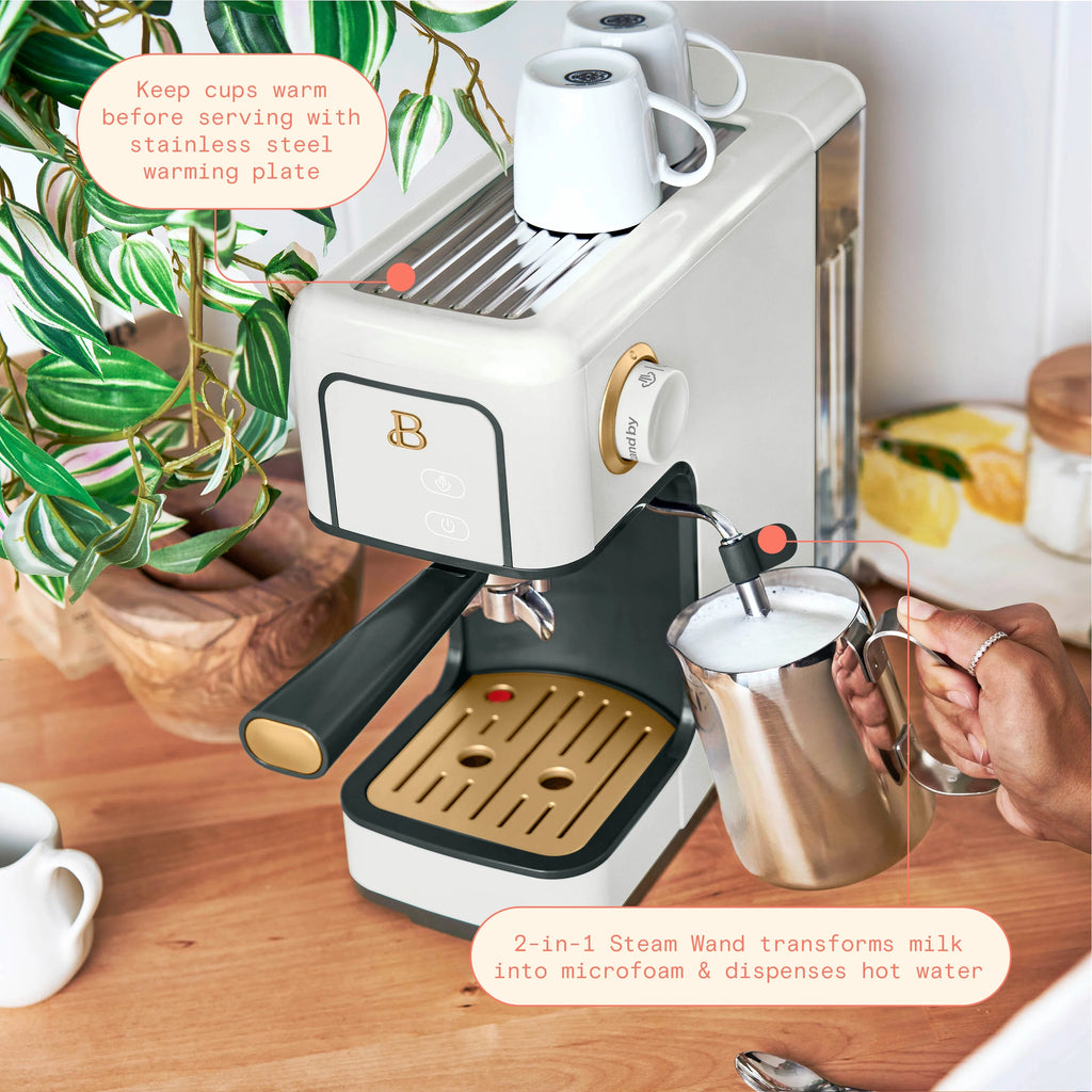 White 20-Bar Espresso Maker I567800