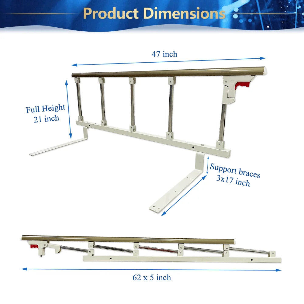 Champagne Bedside Support Rail M162