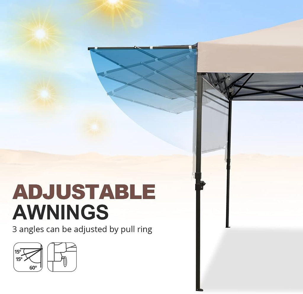 10x15.7 ft Pop up Canopy Tent with Wheeled Bag Q374