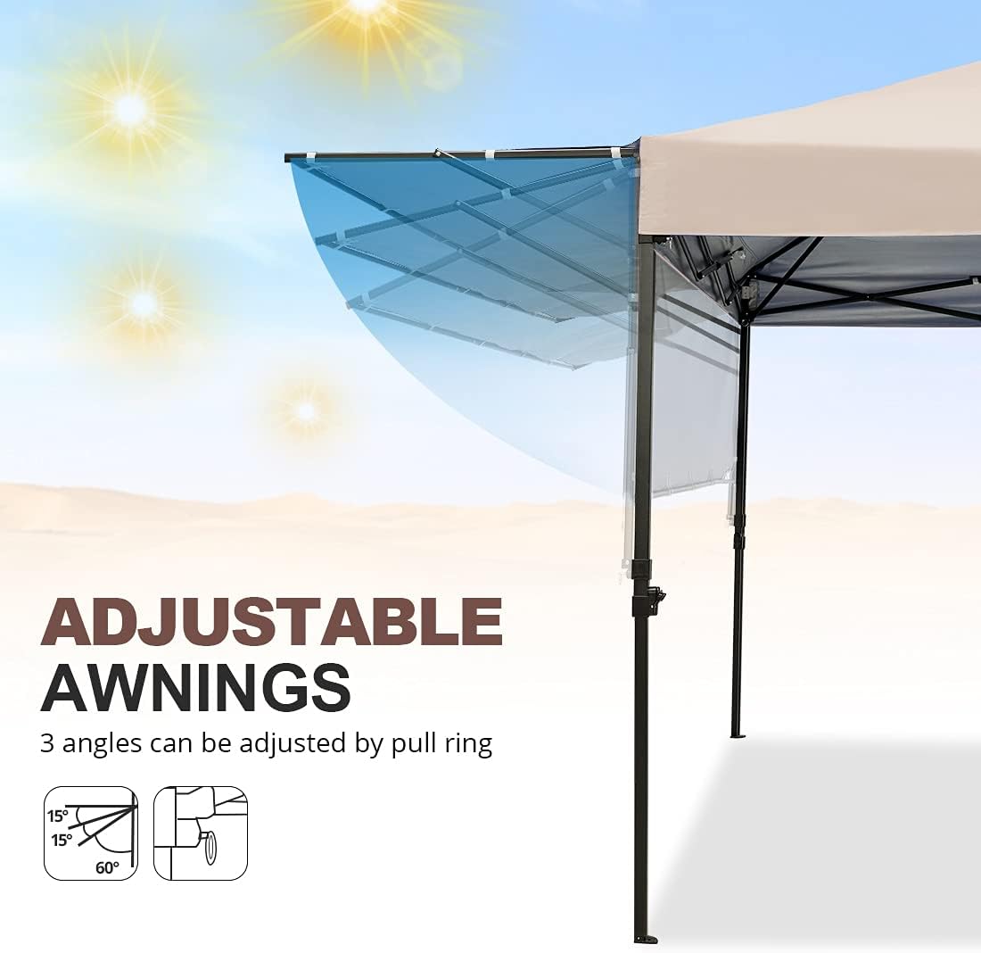 10x15.7 ft Pop up Canopy Tent with Wheeled Bag Q374