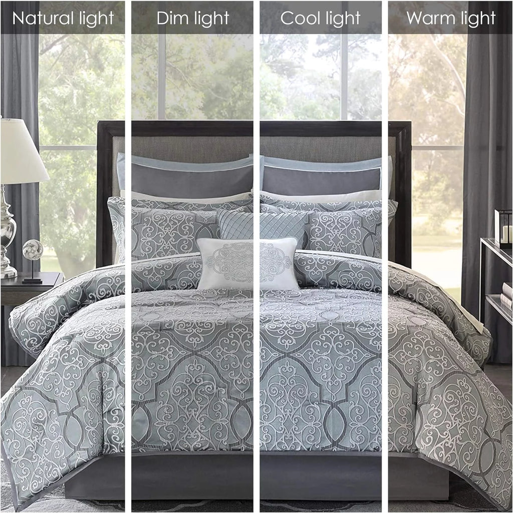 Blue 12 Piece Bed In A Bag Comforter Set E404719