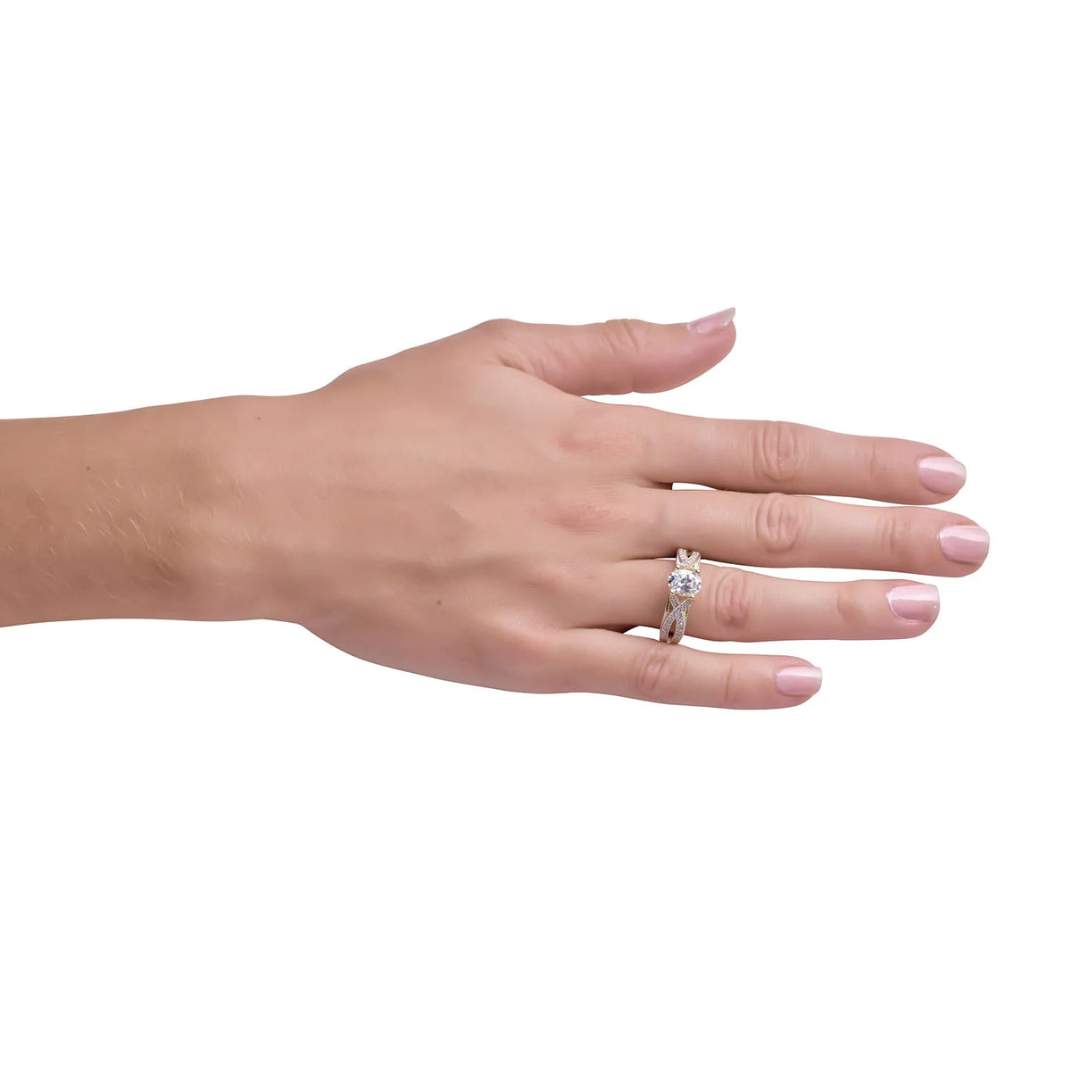 10K Yellow Gold Oval-shaped 1.25 Carat Simulated Diamond CZ Ring R539502
