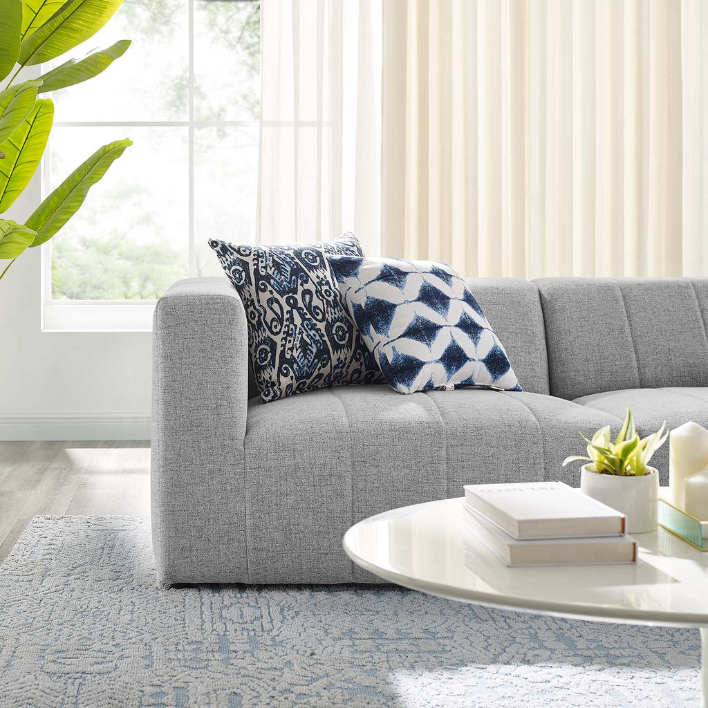 Light Grey Fabric Loveseat Sofa H1029