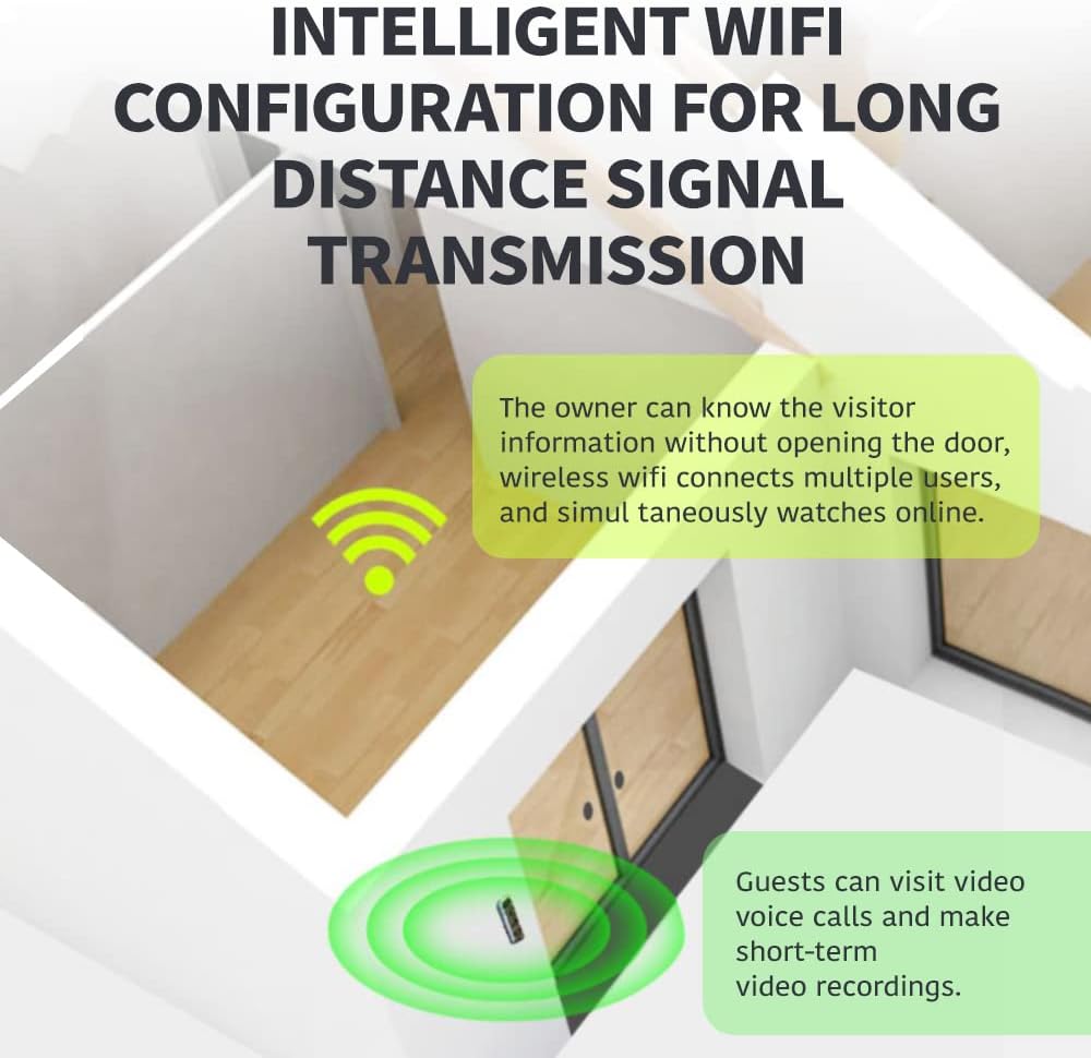 2 Pc Smart WiFi Video Doorbell Security Camera with Night Vision C89887