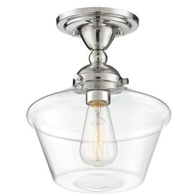 Polished Nickel Semi Flush Mount Light Fixture S983871