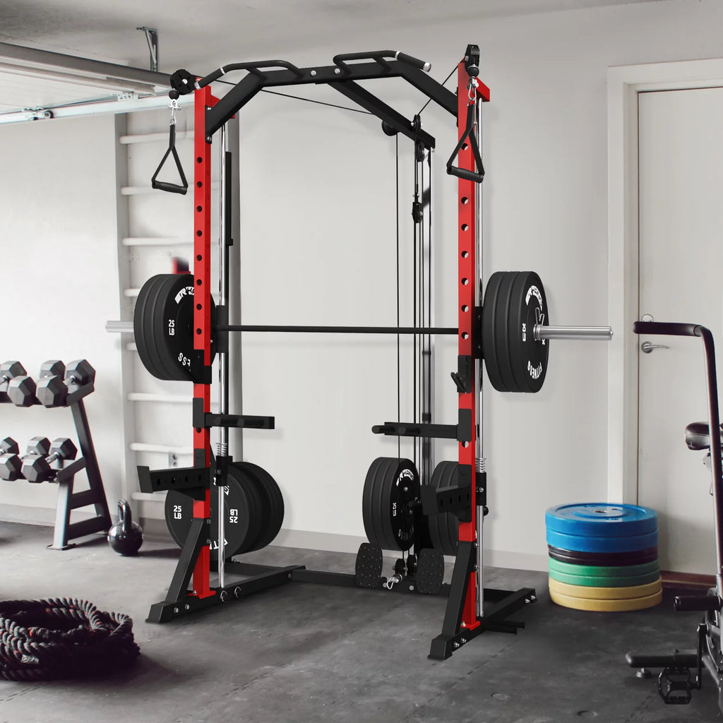 Smith Machine Squat Rack with Cable Crossover System O930997