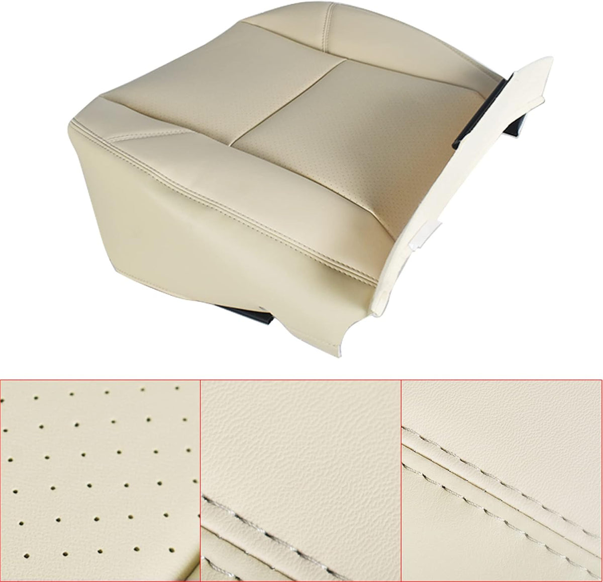 Leather Seat Cover Driver Side Bottom Tan Replacement Pack of 2 D223
