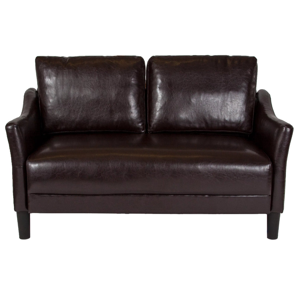Brown Upholstered Loveseat V620