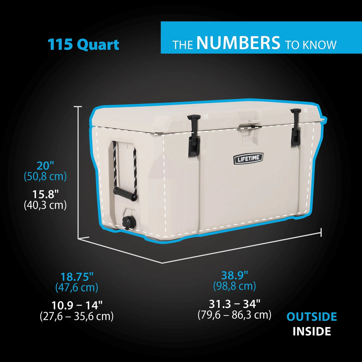 115 Quart Polyethylene Cooler Q210