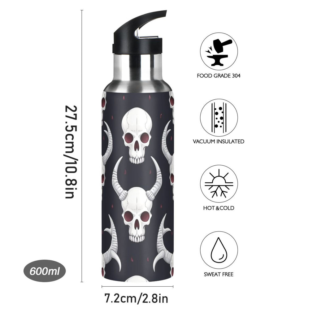 Insulated Stainless Steel Water Bottle with Straw Lid, 20 oz R589155