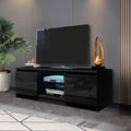 Black TV Stand with Storage Drawers D517