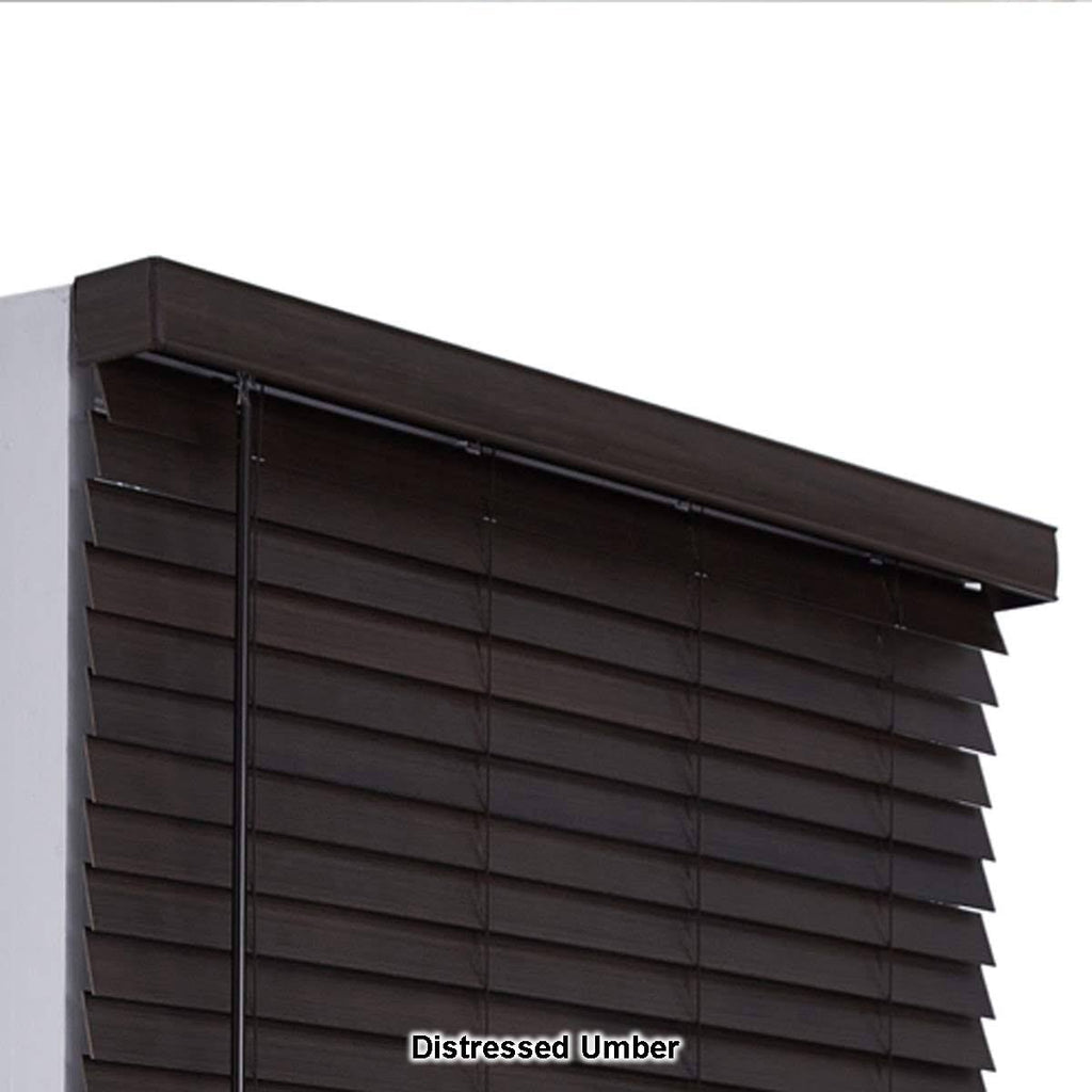 Distressed Grey Faux Wood Cordless Blinds U8911
