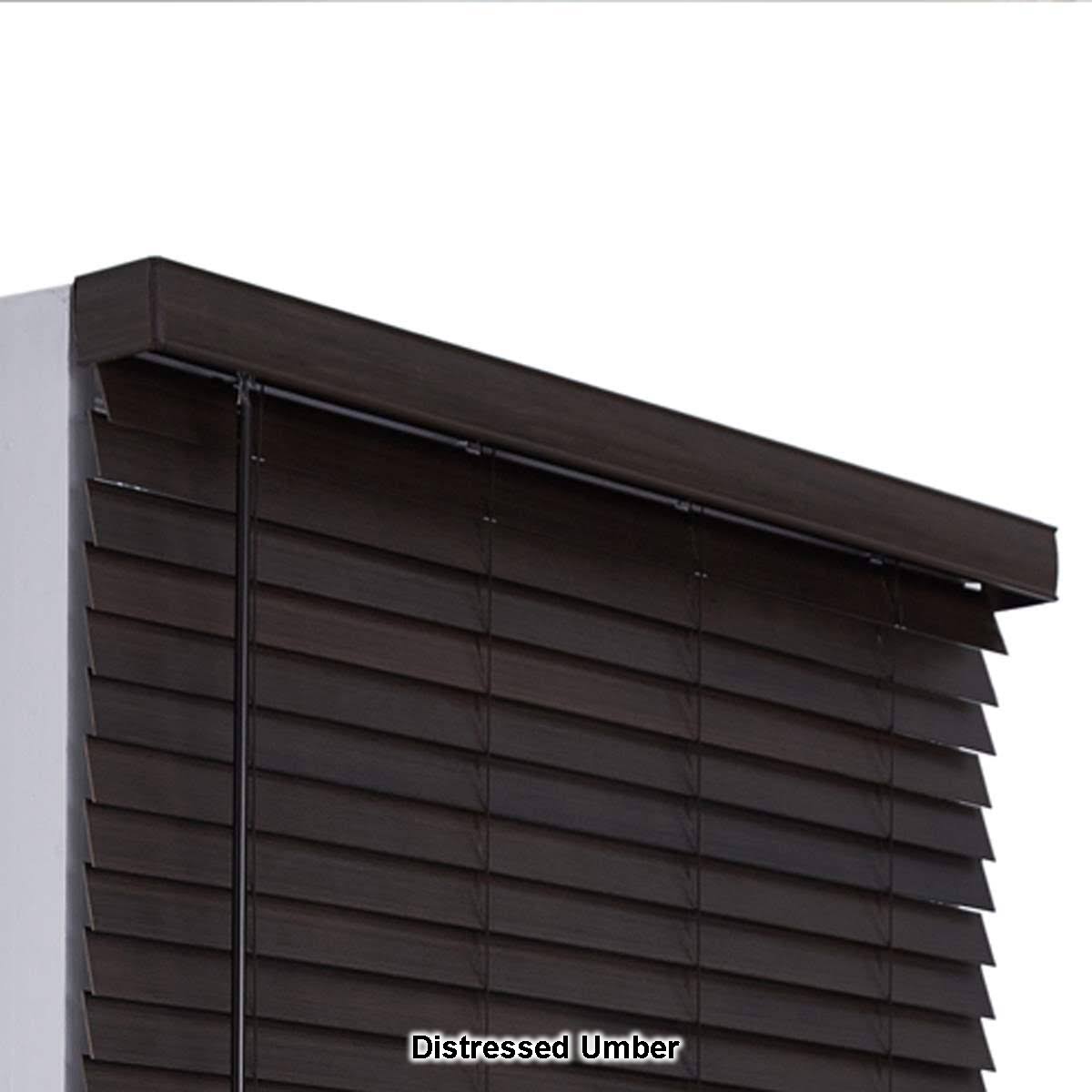 Distressed Grey Faux Wood Cordless Blinds U8911