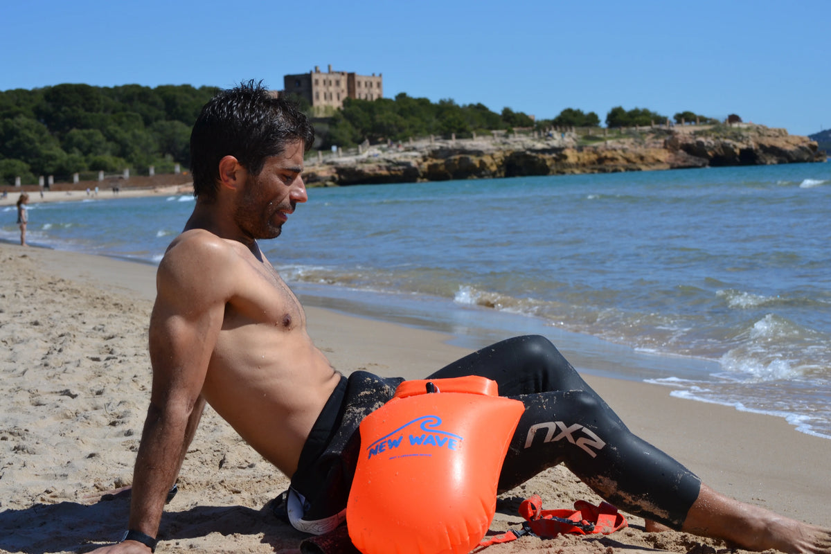 Swim Buoy Drybag for Open Water Swimmers, 20 Liter Orange PVC F876727