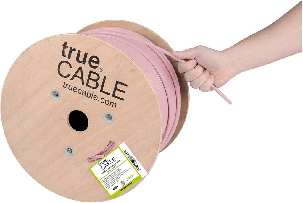 1000ft White 23AWG 4 Pair Solid Bare Copper Bulk Ethernet Cable I10408