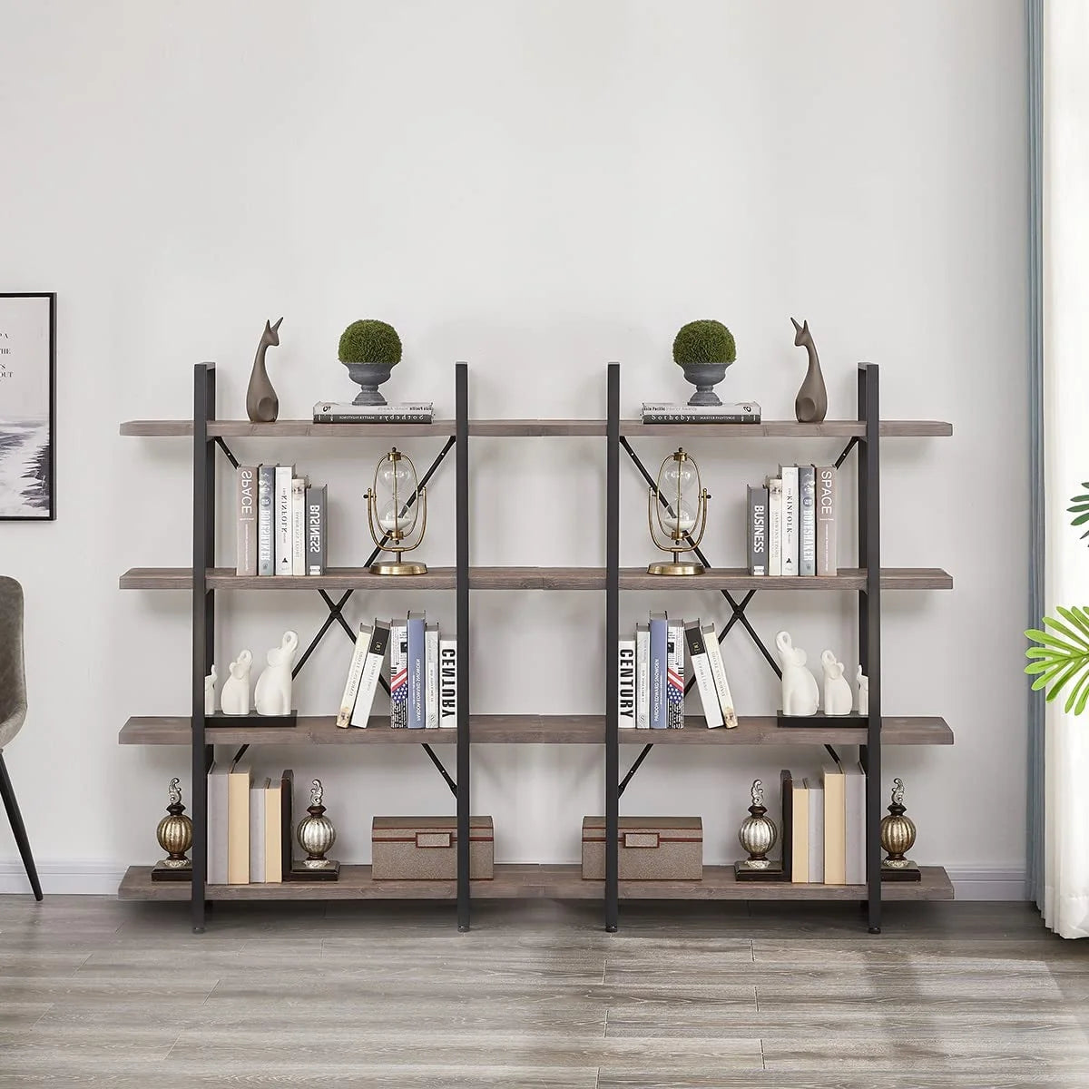 2 Tier Solid Wood Bookcase G1383