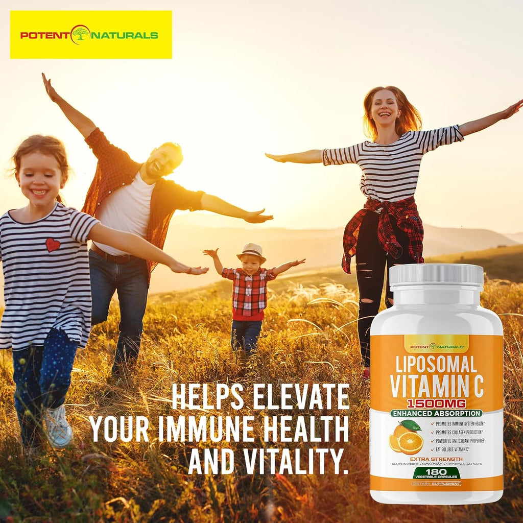 1500mg Liposomal Vitamin C Supplement 180 Capsules Z88576