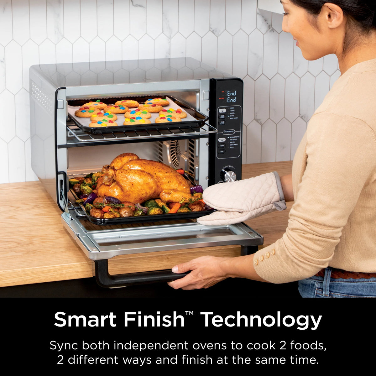 10-in-1 Double Oven with Convection and Air Fry E893