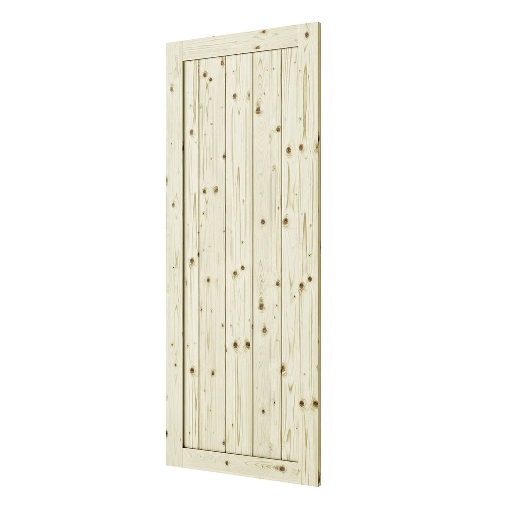 Rustic Unfinished Pine Barn Door Slab G78822