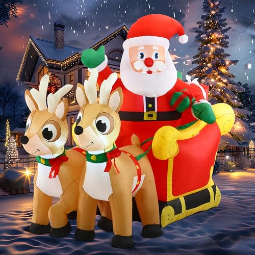 6 FT Inflatable Christmas Yard Decoration with Built-in LED A21129