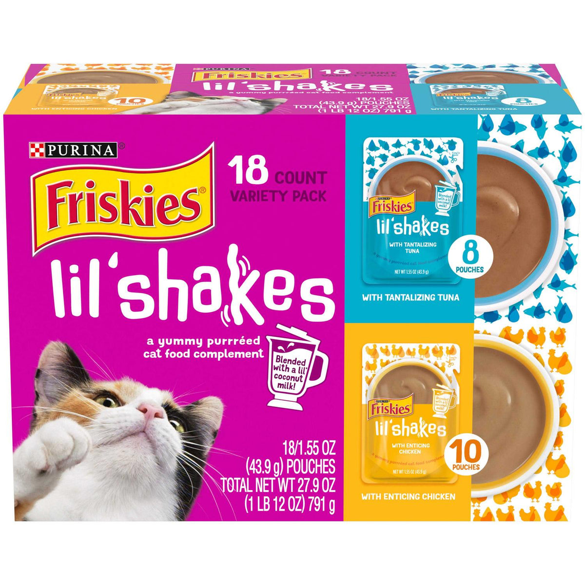 Pureed Cat Food Topper Variety Pack With Chicken and Tuna B376