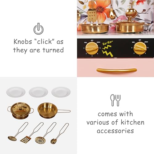 Wooden Play Kitchen Toy Set with Light J387290