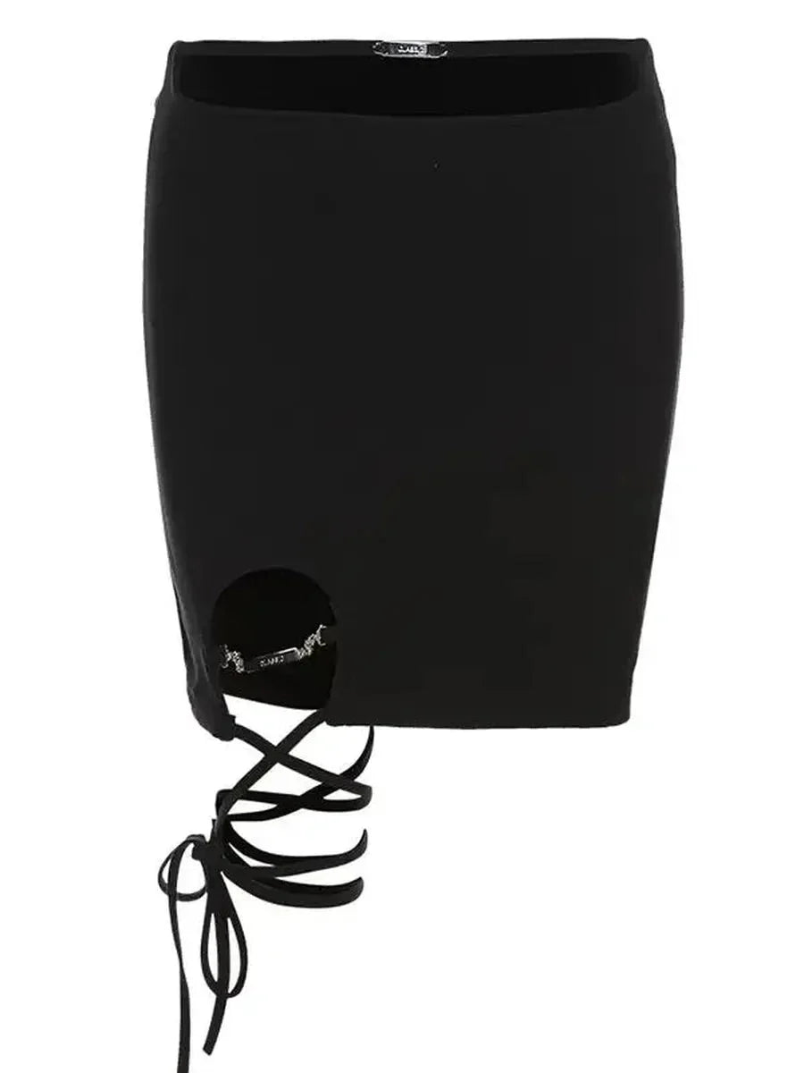 Mini Leg Strap Skirt X8864